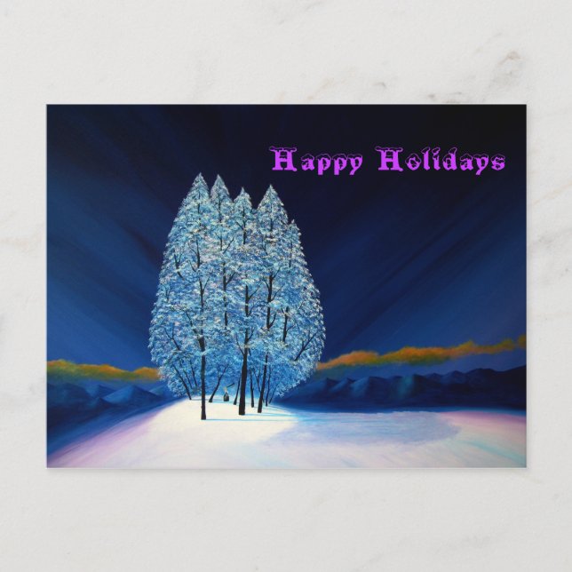 Cartes Pour Fêtes Annuelles Noël bleu #6 (Devant)