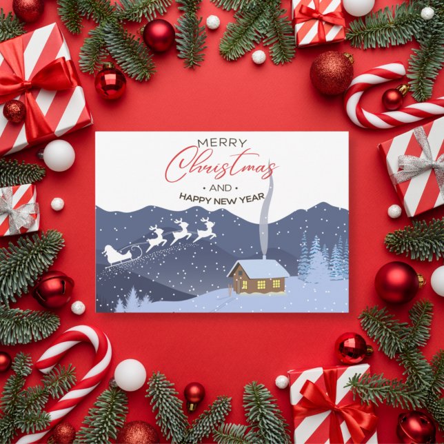 Cartes Pour Fêtes Annuelles Noël | Bonne année | Père Noël personnalisable (Créateur téléchargé)