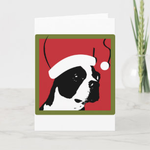 Cartes Pour Fêtes Annuelles Noël Boston Terrier