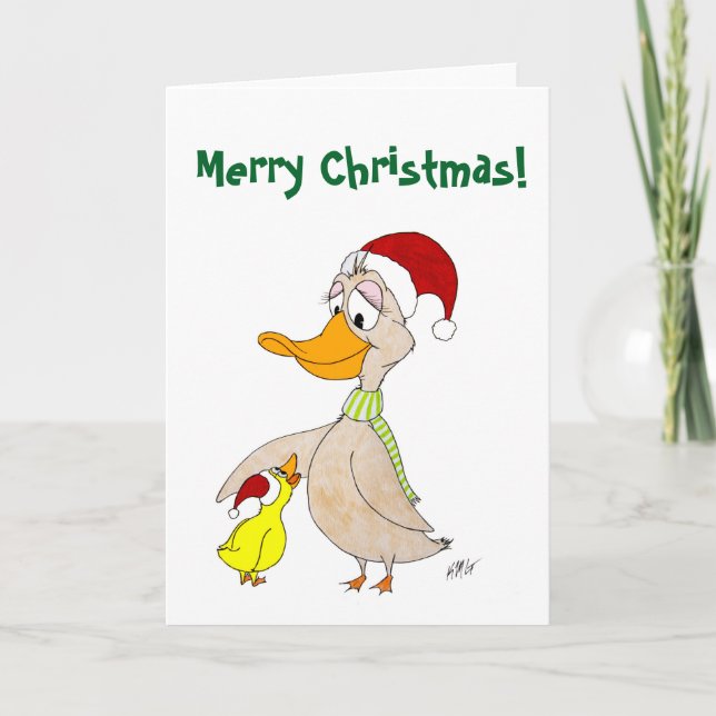 Cartes Pour Fêtes Annuelles Noël : Canards (Devant)