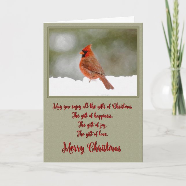 Cartes Pour Fêtes Annuelles Noël cardinal (Devant)