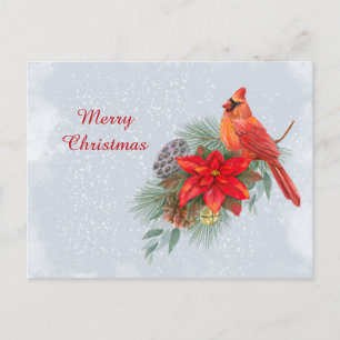 Cartes Pour Fêtes Annuelles Noël Cardinal Rouge Poinsettia Business