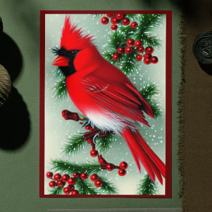 Cartes Pour Fêtes Annuelles Noël Cardinal vintage