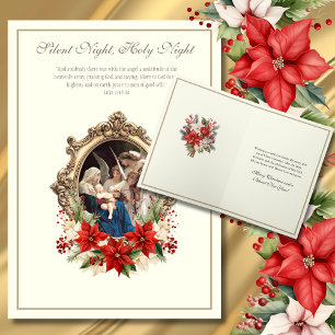 Cartes Pour Fêtes Annuelles Noël catholique Mary Angels jouant de la musique
