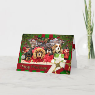 Cartes Pour Fêtes Annuelles Noël - Cavalier - Pois doux, Lily, Rose Poppy