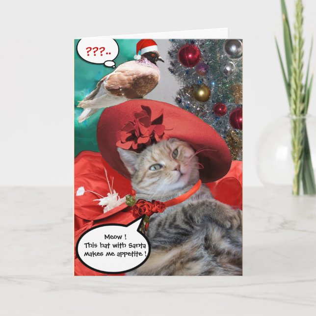 CARTES POUR FÊTES ANNUELLES NOËL CÉLÉBRATIONS DE LA PRINCESSE TATUS CAT (Devant)