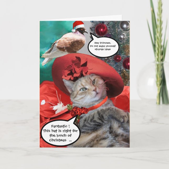 CARTES POUR FÊTES ANNUELLES NOËL CÉLÉBRATIONS DE LA PRINCESSE TATUS CAT (Devant)