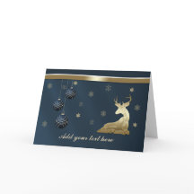 Noël, Cerf d'or et flocons de neige
