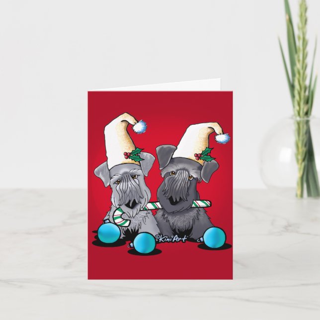 Cartes Pour Fêtes Annuelles Noël Cesky Terrier (Devant)