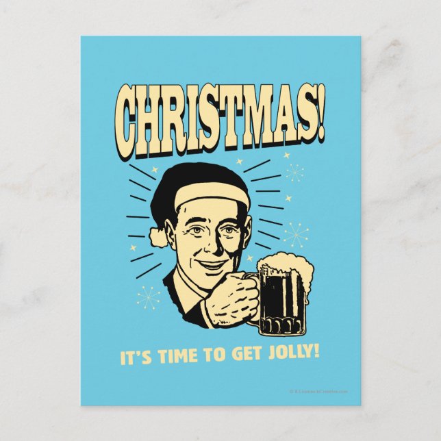 Cartes Pour Fêtes Annuelles Noël : C'est l'heure d'être joyeux (Devant)
