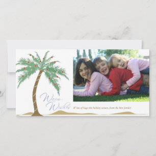 Cartes Pour Fêtes Annuelles Noël Chaleureux, Palm Tree Beach