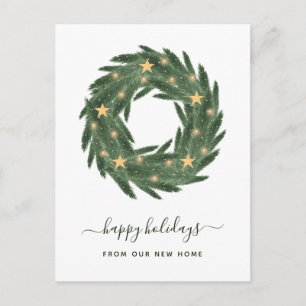 Cartes Pour Fêtes Annuelles Noël Changement d'adresse Serrure avec étoiles d'o
