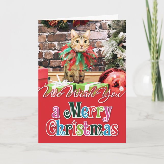 Cartes Pour Fêtes Annuelles Noël - chat du Bengale - Jack (Devant)