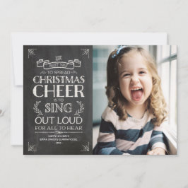 Cartes Pour Fêtes Annuelles Noël Cheer Chalkboard photo de vacances