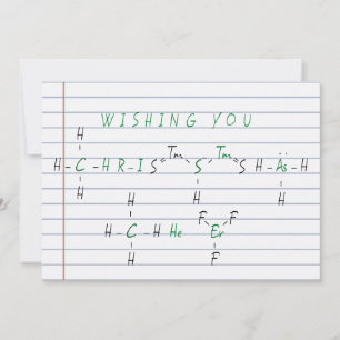 Cartes Pour Fêtes Annuelles Noël Chimie Chimie Science Enseignant vacances