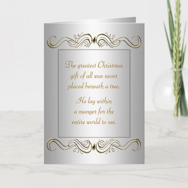 Cartes Pour Fêtes Annuelles Noël chrétien (Devant)