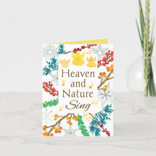 Cartes Pour Fêtes Annuelles Noël Ciel Et Nature Chanter Anges Religieux