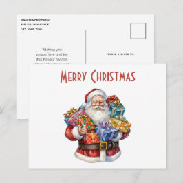 Cartes Pour Fêtes Annuelles Noël classique de Jolly Santa Claus