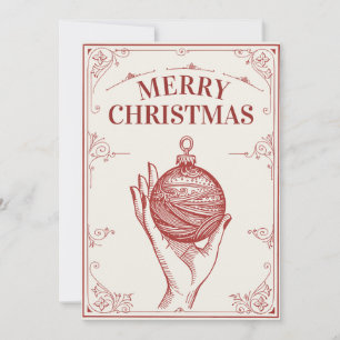 Cartes Pour Fêtes Annuelles Noël classique du millésime