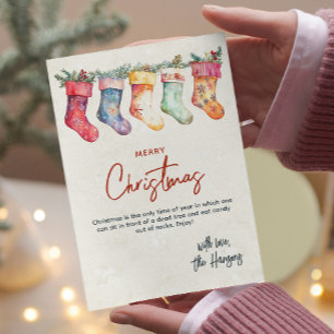 Cartes Pour Fêtes Annuelles Noël classique Stockage personnalisé Noël