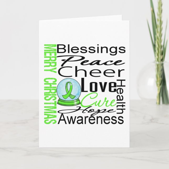 Cartes Pour Fêtes Annuelles Noël Collage de lymphome non Hodgkinien (Devant)