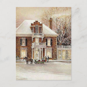 Cartes Pour Fêtes Annuelles Noël colonial vintage