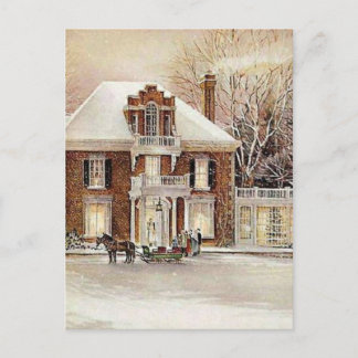 Cartes Pour Fêtes Annuelles Noël colonial vintage