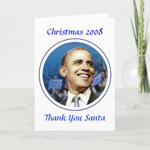 Cartes Pour Fêtes Annuelles Noël commémoratif 2008 du président Obama