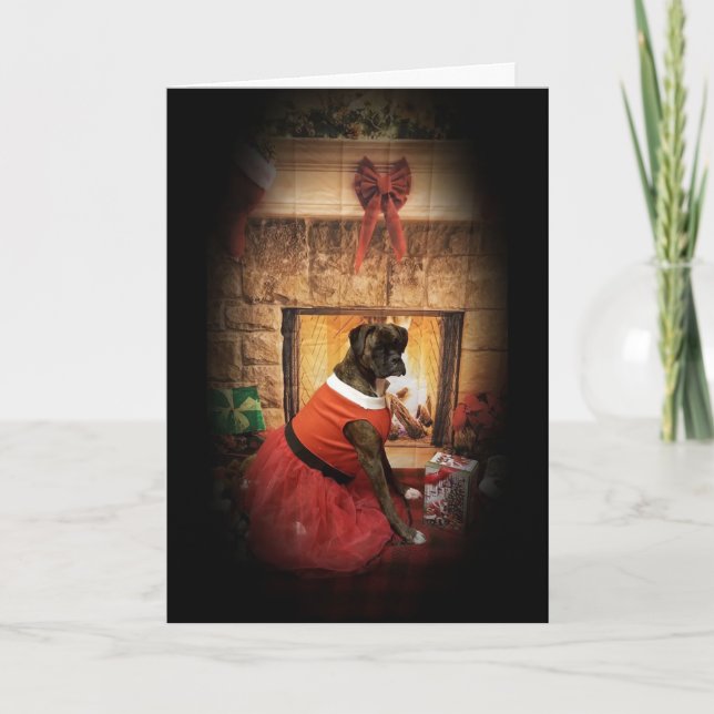 CARTES POUR FÊTES ANNUELLES NOËL CONVIVIAL/CHAUD NOUVEL AN HEUREUX (Devant)