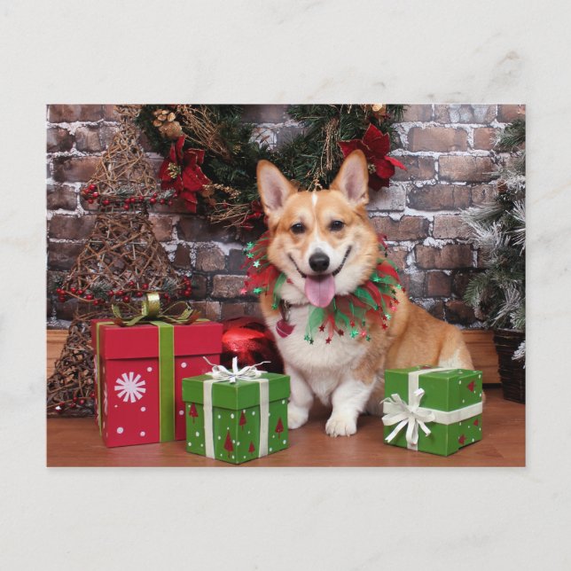 Cartes Pour Fêtes Annuelles Noël - Corgi - Cal (Devant)