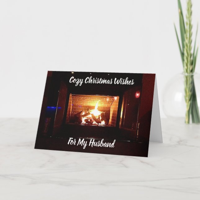 CARTES POUR FÊTES ANNUELLES NOËL COSY SOUHAITE POUR MON "MARI" (Devant)