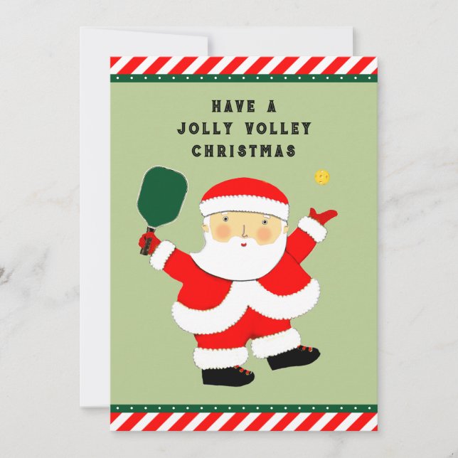 Cartes Pour Fêtes Annuelles Noël créatif de Pickleball (Devant)