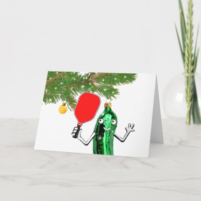 Cartes Pour Fêtes Annuelles Noël créatif du pickball (Devant)