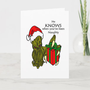 Cartes Pour Fêtes Annuelles Noël Cthulhu