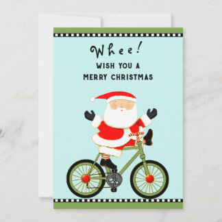 Cartes Pour Fêtes Annuelles Noël cycliste cyclisme drôle