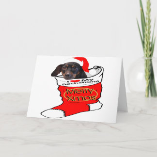 Cartes Pour Fêtes Annuelles Noël Dachshund