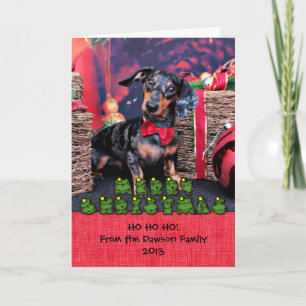 Cartes Pour Fêtes Annuelles Noël - Dachshund - Buddy