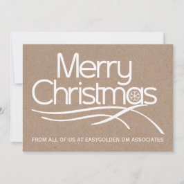 Cartes Pour Fêtes Annuelles Noël d'affaires typographie rustique vacances