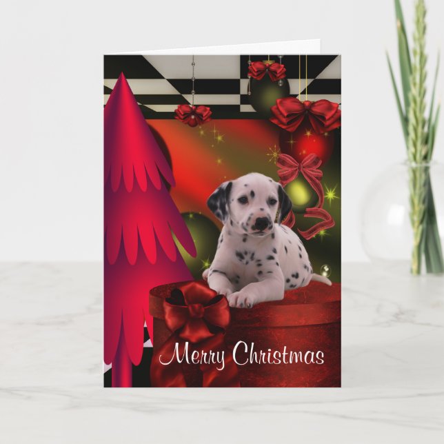 Cartes Pour Fêtes Annuelles Noël dalmatien (Devant)