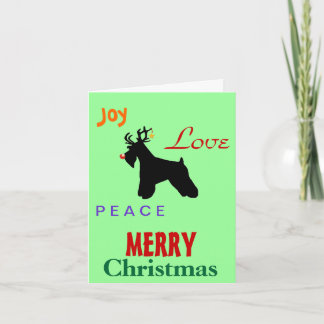 Cartes Pour Fêtes Annuelles Noël d'amour de Schnauzer