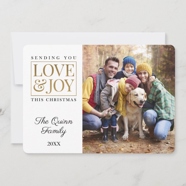Cartes Pour Fêtes Annuelles Noël d'amour et de joie (Devant)