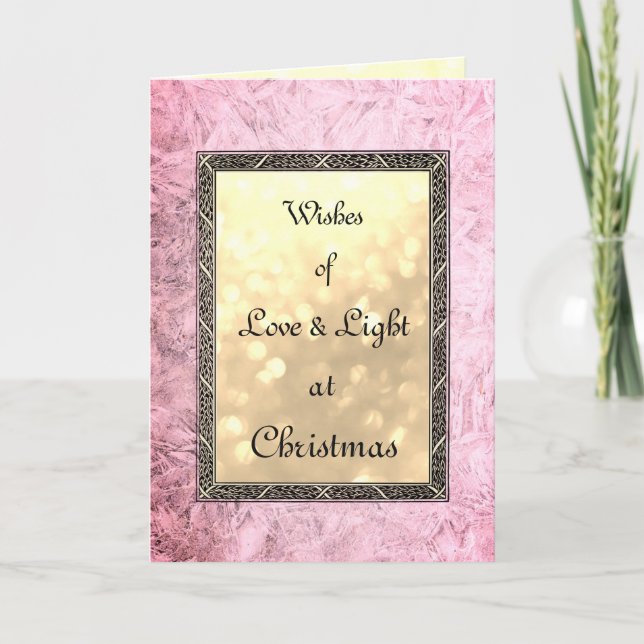 Cartes Pour Fêtes Annuelles Noël d'amour et de lumière (Devant)