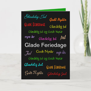 Cartes Pour Fêtes Annuelles Noël Danois Glade Feriedage