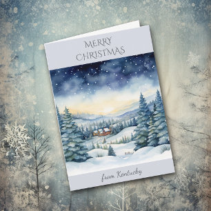 Cartes Pour Fêtes Annuelles Noël dans le paysage hivernal du Kentucky
