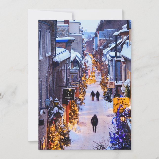 Cartes Pour Fêtes Annuelles Noël dans le quartier Petit Champlain, Québec (Devant)