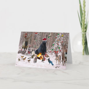 Cartes Pour Fêtes Annuelles Noël dans les bois