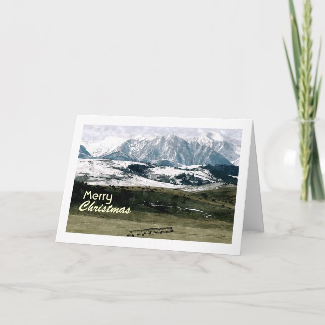Cartes Pour Fêtes Annuelles Noël dans les Rocheuses, Montana (Devant)