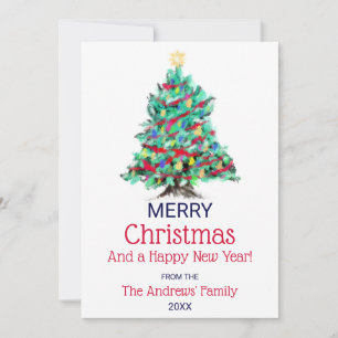 Cartes Pour Fêtes Annuelles Noël d'arbre décoré Abstrait moderne