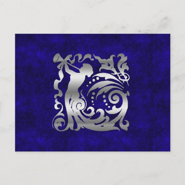 Cartes Pour Fêtes Annuelles Noël d'argent décoratif (Devant)