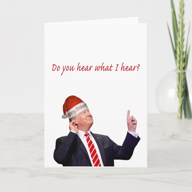 Cartes Pour Fêtes Annuelles Noël d'atout : Entendez-vous ce que j'entends ? (Devant)